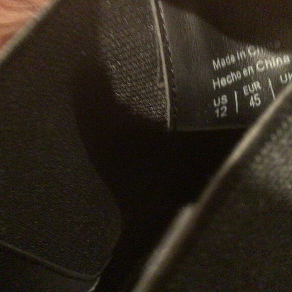 Aldo Black Leather Ankle Boot New Size 12 M - Picture 4 of 5